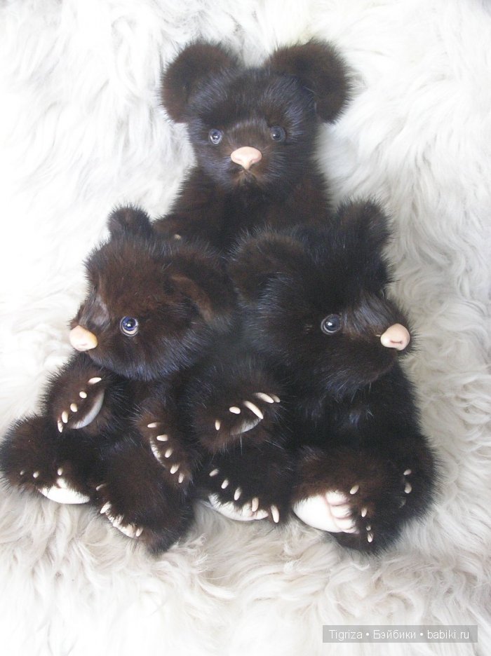 ТройНяшки. Авторские медвежата тедди из натурального меха Марины Непокрытых (фото 5)