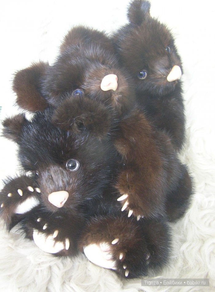 ТройНяшки. Авторские медвежата тедди из натурального меха Марины Непокрытых (фото 3)