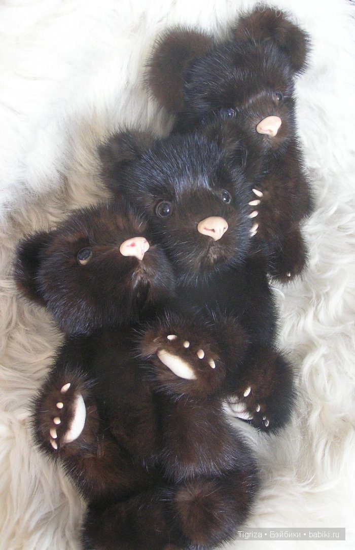 ТройНяшки. Авторские медвежата тедди из натурального меха Марины Непокрытых (фото 8)