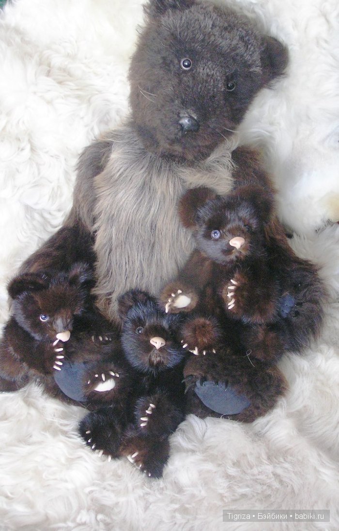 ТройНяшки. Авторские медвежата тедди из натурального меха Марины Непокрытых