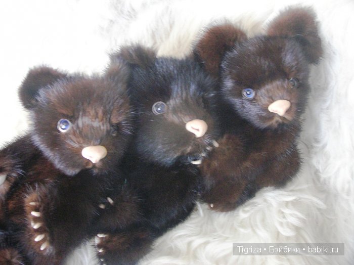 ТройНяшки. Авторские медвежата тедди из натурального меха Марины Непокрытых (фото 10)