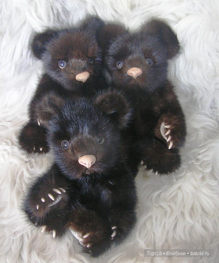 ТройНяшки. Авторские медвежата тедди из натурального меха Марины Непокрытых