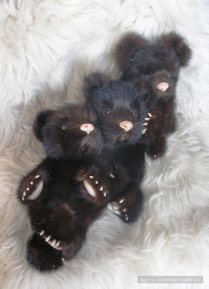 ТройНяшки. Авторские медвежата тедди из натурального меха Марины Непокрытых (фото 9)