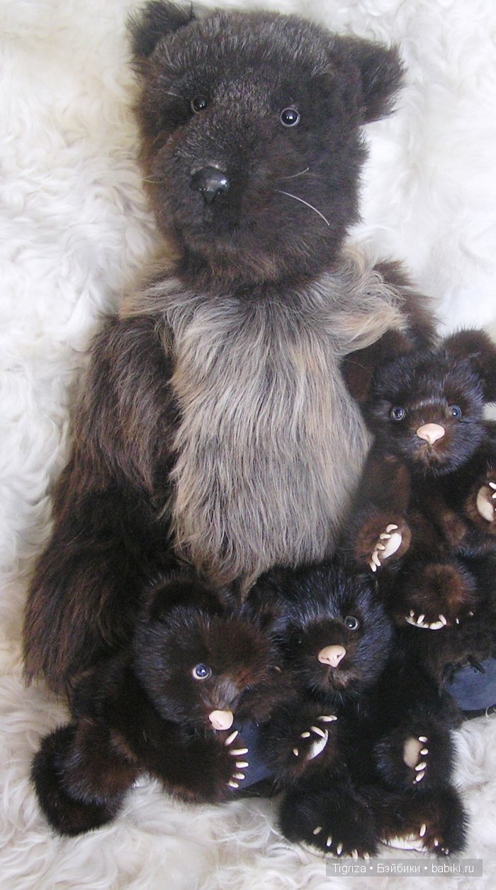 ТройНяшки. Авторские медвежата тедди из натурального меха Марины Непокрытых