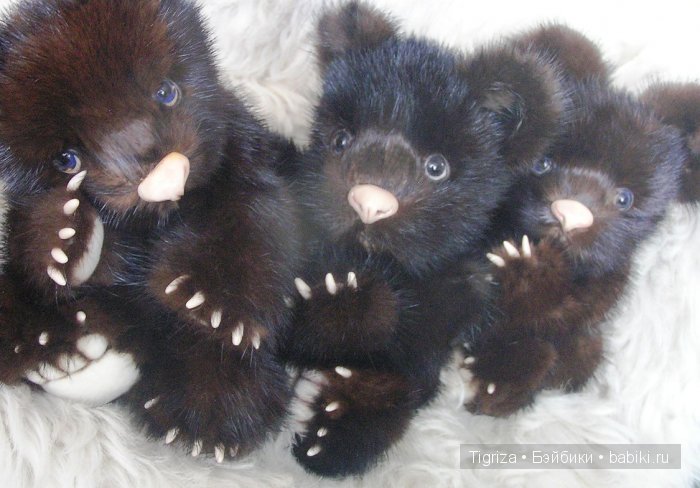 ТройНяшки. Авторские медвежата тедди из натурального меха Марины Непокрытых (фото 7)