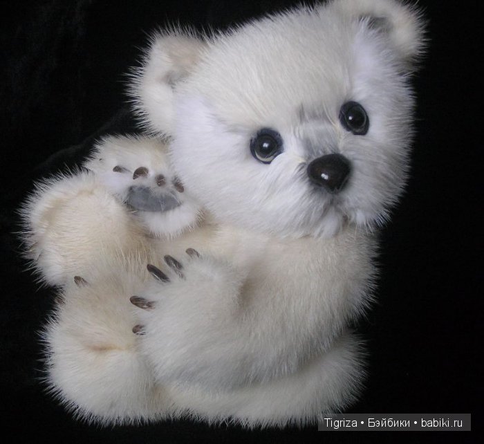 Полярный мишка тедди из натурального меха (фото 10)