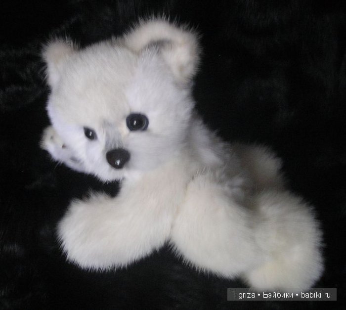 Полярный мишка тедди из натурального меха (фото 6)