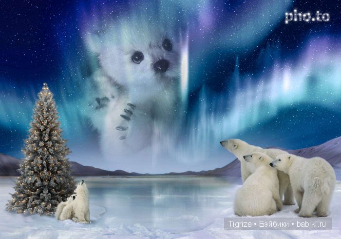 Полярный мишка тедди из натурального меха