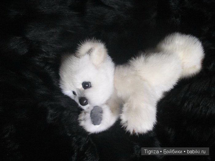 Полярный мишка тедди из натурального меха (фото 7)