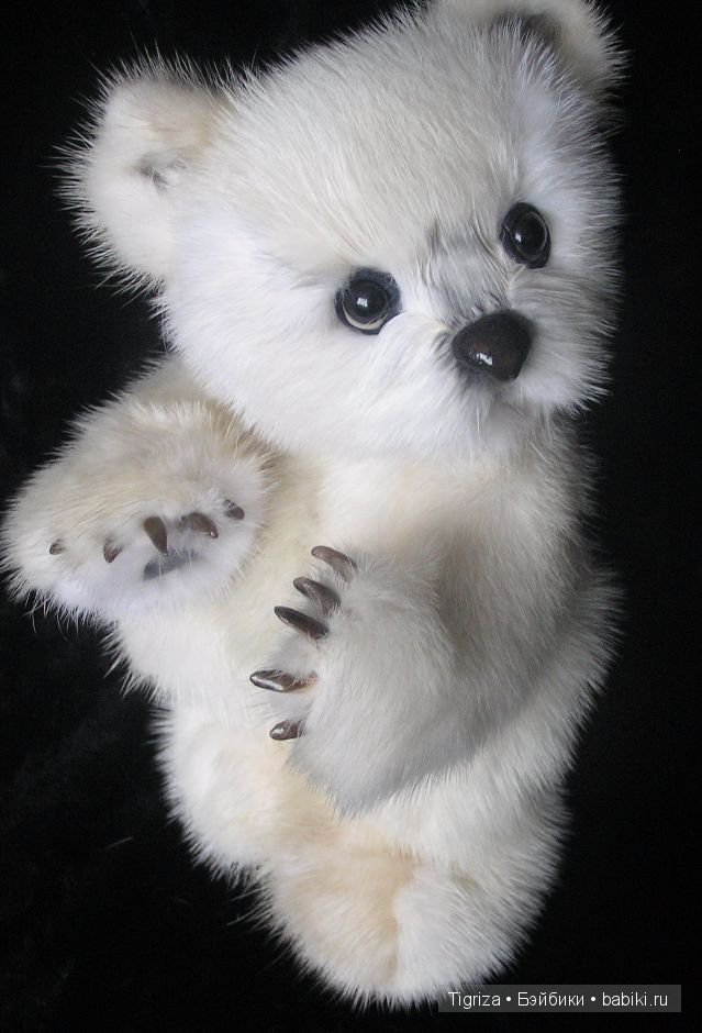 Полярный мишка тедди из натурального меха (фото 8)