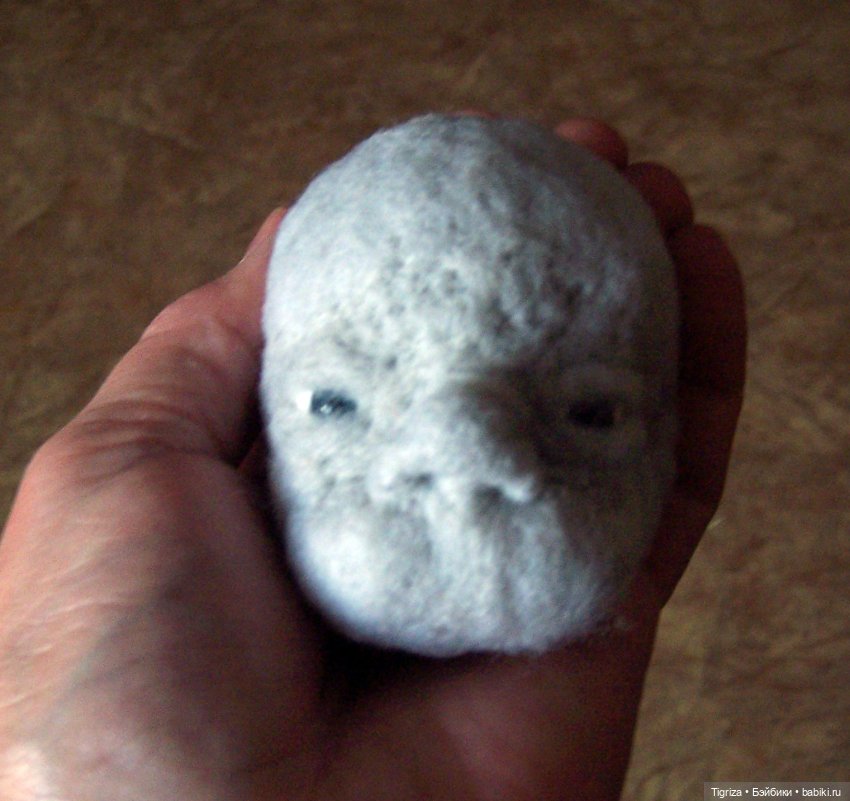 Шьем вместе. Текстильного младенца. Часть 3. Глазки, лобик (фото 6)