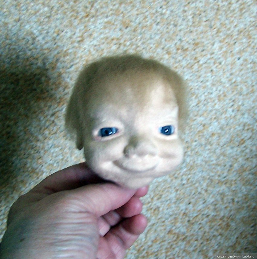 Шьем вместе. Текстильного младенца. Часть 7. Вживление волос