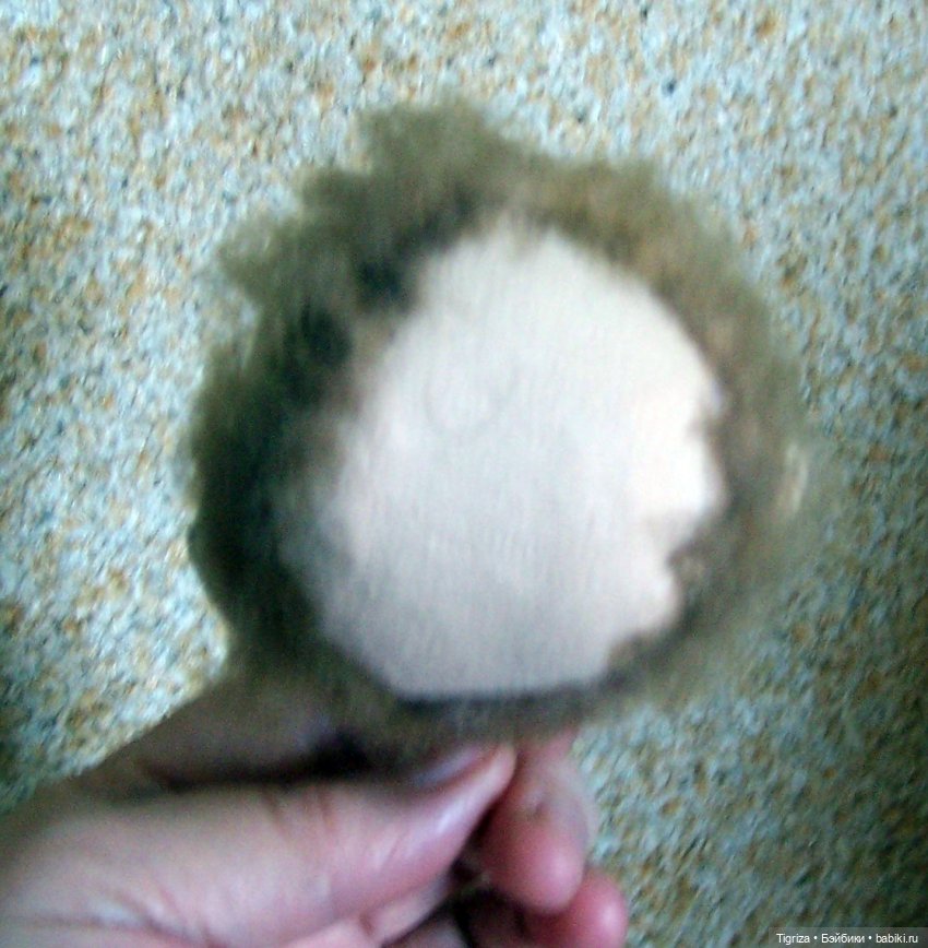 Шьем вместе. Текстильного младенца. Часть 7. Вживление волос (фото 8)