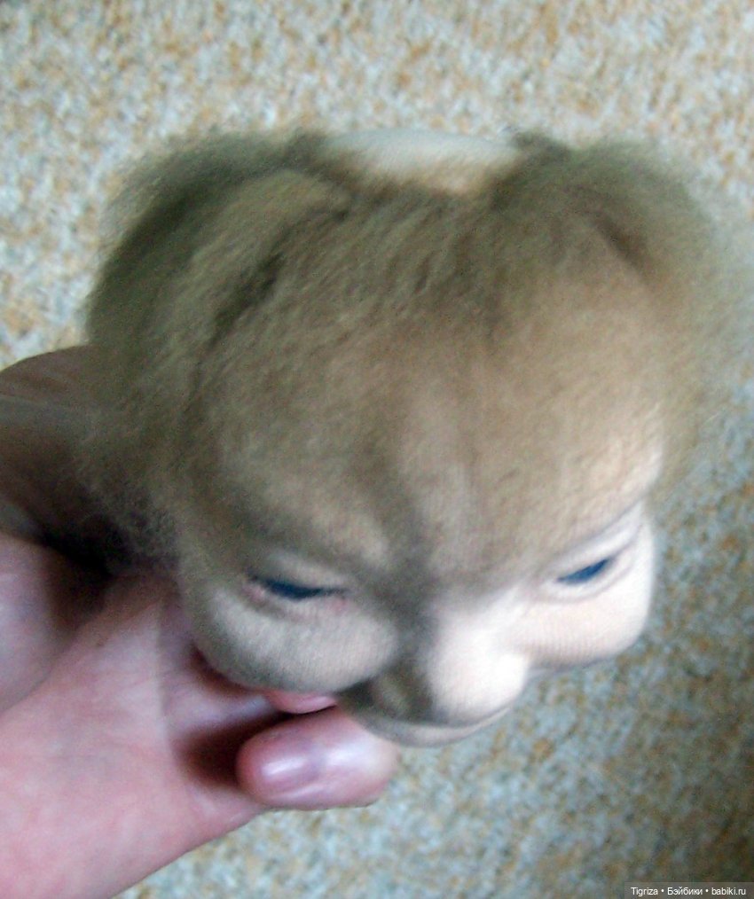 Шьем вместе. Текстильного младенца. Часть 7. Вживление волос