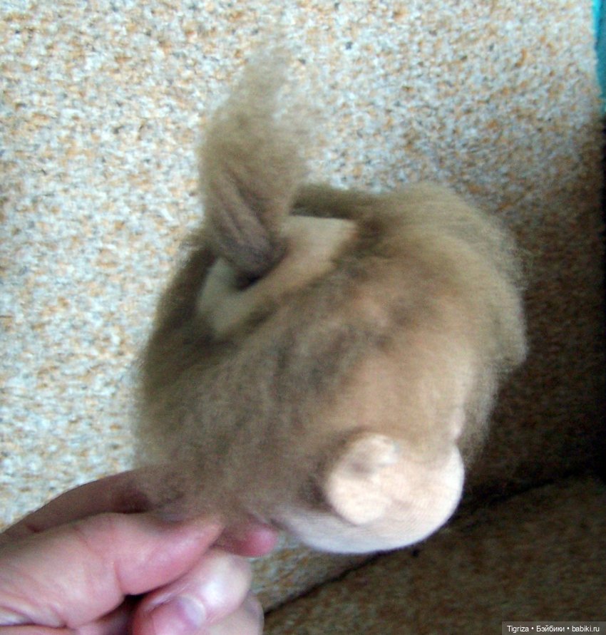 Шьем вместе. Текстильного младенца. Часть 7. Вживление волос