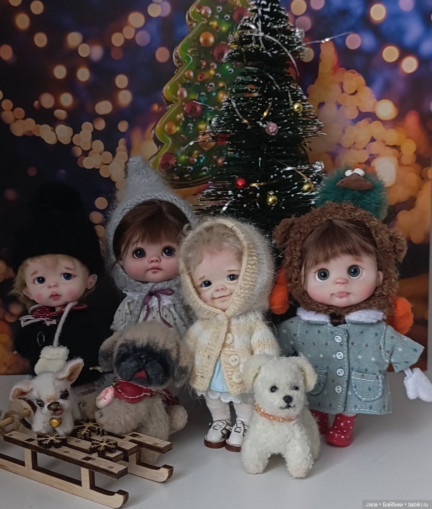 Малышня у Ёлки | Бэйбики Малышня у Ёлки — Новый год и Рождество: праздничные фото кукол (фото 9)