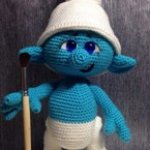 Смурфик, игрушка вязанная крючком