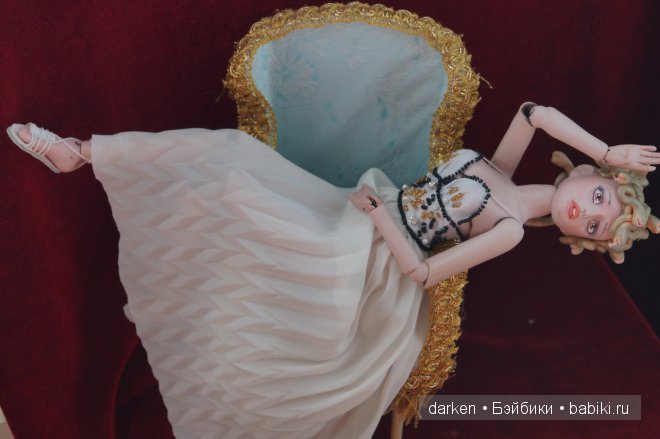Медуза горгона, авторская шарнирная кукла Светланы Кузнецовой (фото 10)