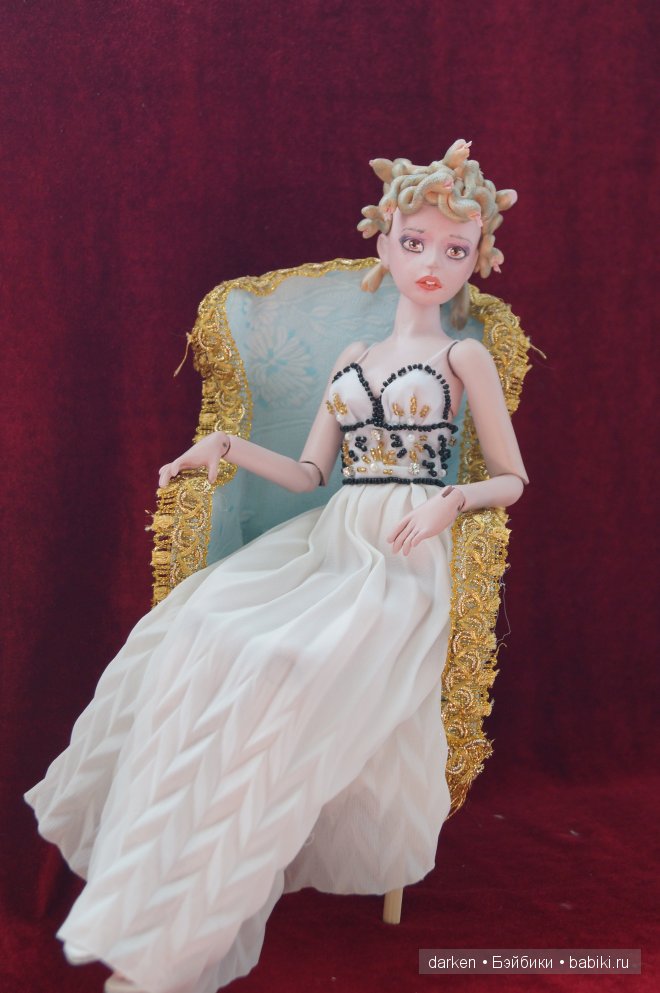 Медуза горгона, авторская шарнирная кукла Светланы Кузнецовой (фото 8)