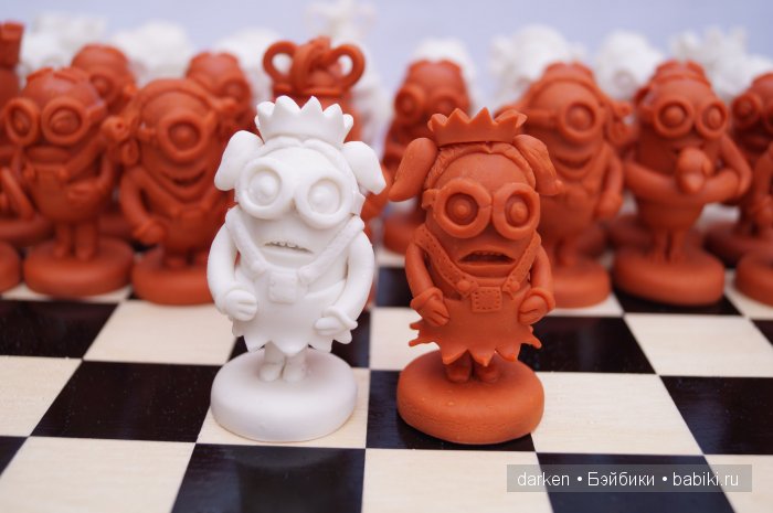 Шахматы миньоны — Лепка авторских игрушек и папье (фото 4)