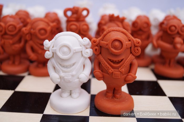 Шахматы миньоны — Лепка авторских игрушек и папье (фото 5)