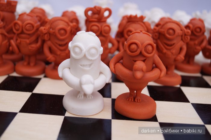 Шахматы миньоны — Лепка авторских игрушек и папье (фото 6)
