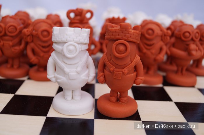 Шахматы миньоны — Лепка авторских игрушек и папье (фото 7)