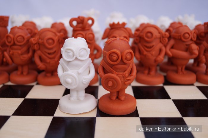 Шахматы миньоны — Лепка авторских игрушек и папье (фото 8)