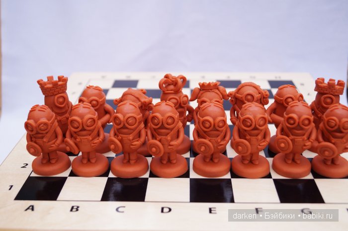 Шахматы миньоны — Лепка авторских игрушек и папье (фото 2)