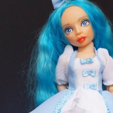 Мальвина. Шарнирная авторская кукла Светланы Кузнецовой