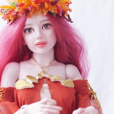 Осень. Авторская шарнирная кукла