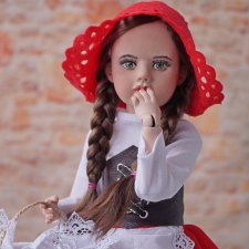 Красная шапочка. Шарнирная кукла из фарфора Светланы Кузнецовой