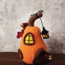 Вязаная тыква домик
