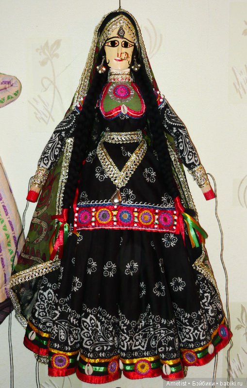 Марионетки индийского уличного театра катхпутли от TatinZh. Кастомизация сувенирных "деревяшек" (фото 9)