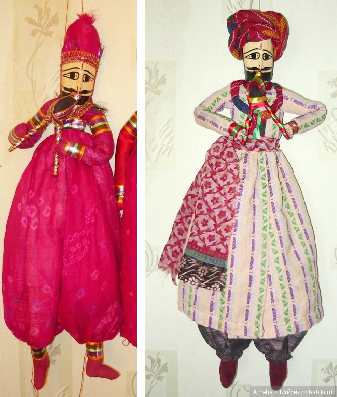 Марионетки индийского уличного театра катхпутли от TatinZh. Кастомизация сувенирных "деревяшек" (фото 8)