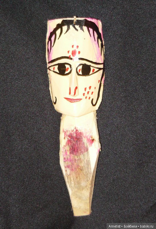 Марионетки индийского уличного театра катхпутли от TatinZh. Кастомизация сувенирных "деревяшек" (фото 2)