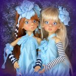 Две Лайлы! Голубоглазые красавицы в голубом... Kaye Wiggs Layla