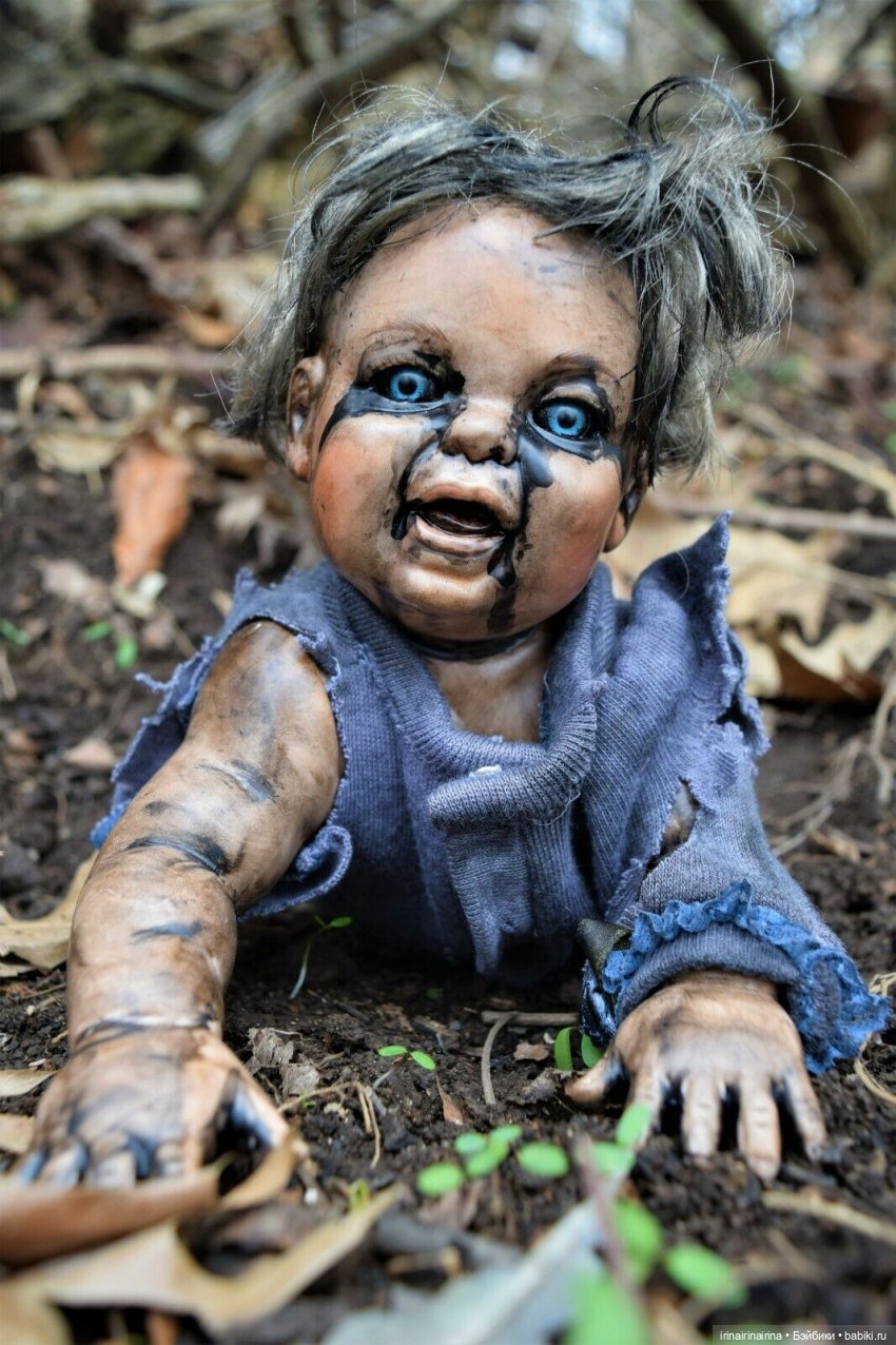 уникальный ужас кукла Тритон ~ расписанные вручную, цена 60 s