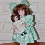 Глиннис со своей googlie ,полностью фарфоровые (414.3)