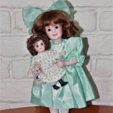 Глиннис со своей googlie ,полностью фарфоровые (414.3)