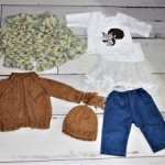 лот1,  одежда для кукол из 12 предметов