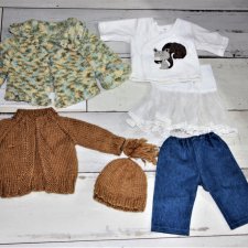 лот1,  одежда для кукол из 12 предметов