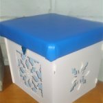 пуф-сундук для большой куклы , синий