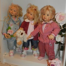 Мои куклята от фрау Гюнцель из резин. Три сестры