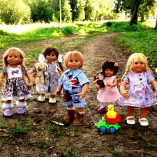 Вихтелята на пикнике. Коллекционные куклы Rosemarie Anna Muller