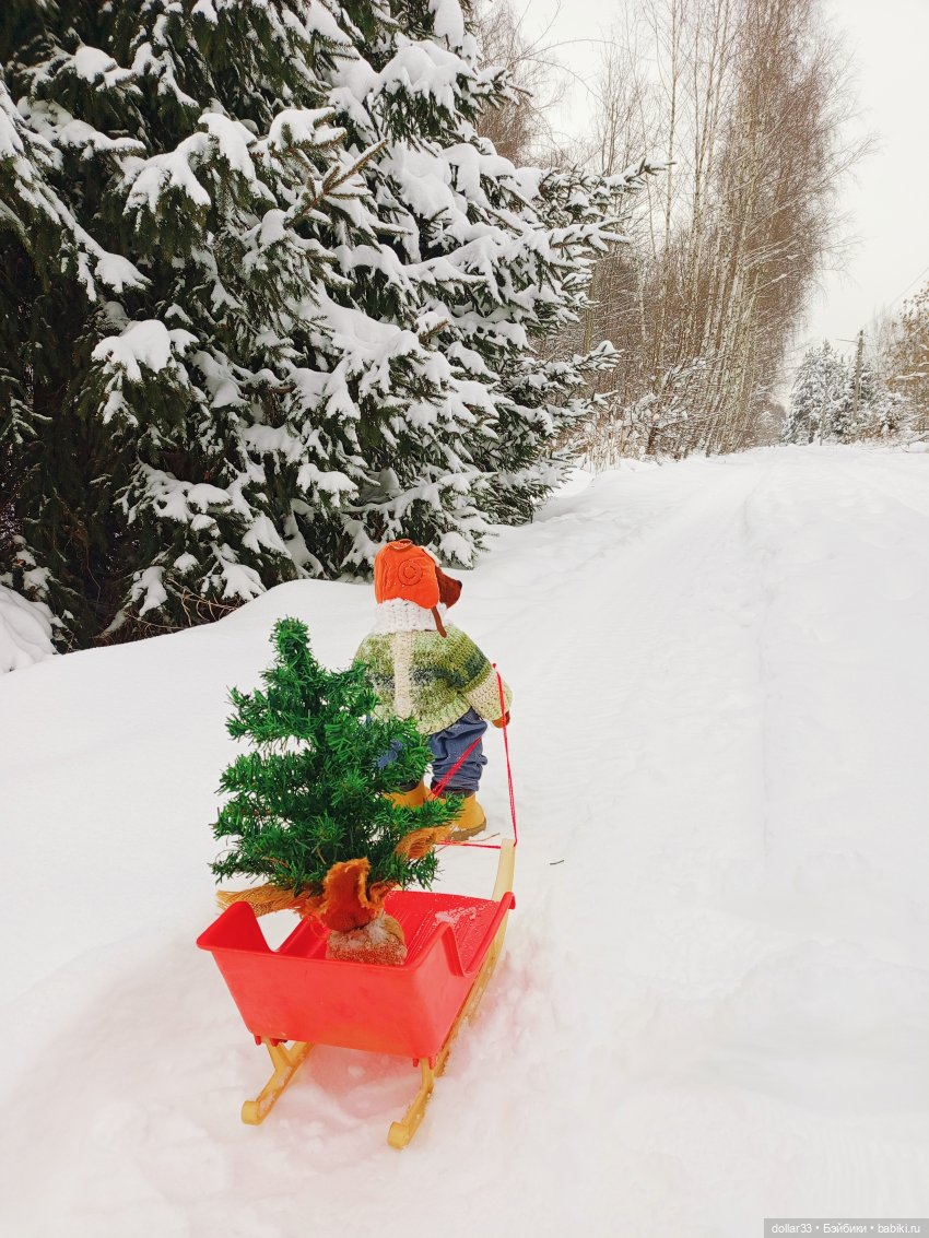 Предновогоднее. Как Мишка за ёлочкой в лес ходил (фото 8)