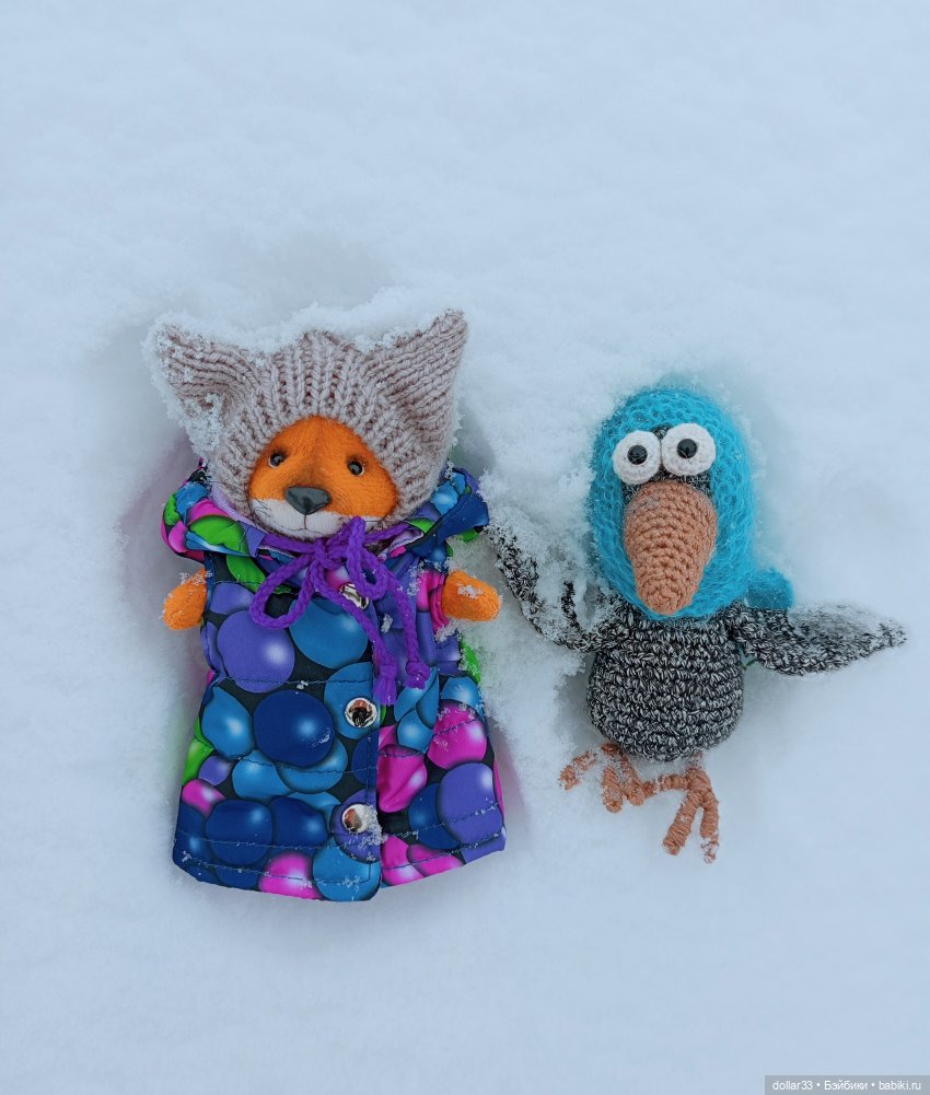 Фоксик и Ворона. Зима — Домашние фото авторских кукол: личные коллекции