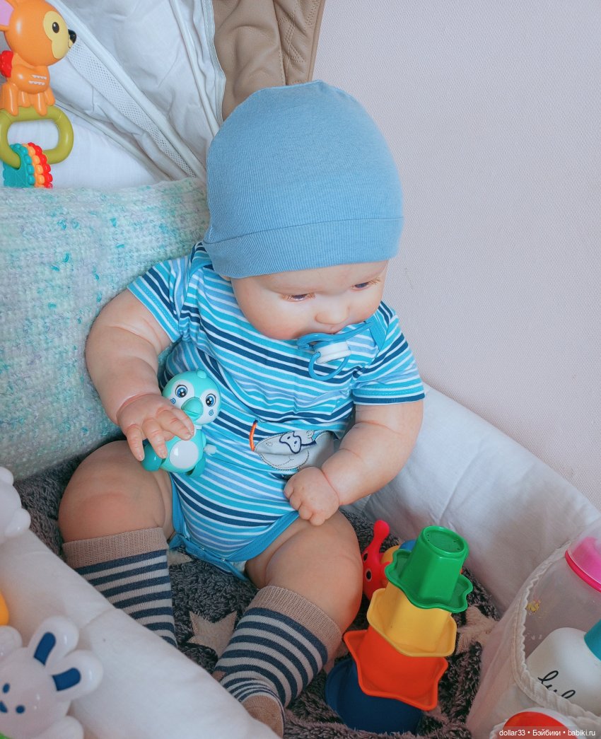 Мишенька. Игры в коляске — Куклы Реборн (Reborn): домашние фото (фото 3)