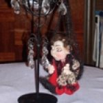 Подсвечник с троллем - Авторская игрушка из капрона Елены Хомутовой