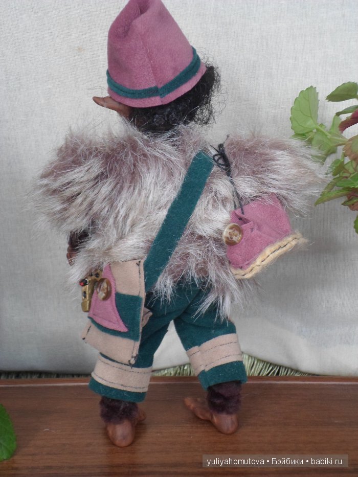 Юный Шишок и обезьянки. Авторские куклы ручной работы (фото 3)